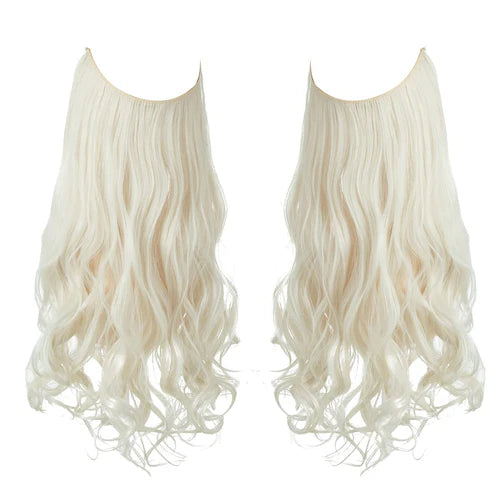 Extensions de cheveux blonds en platine