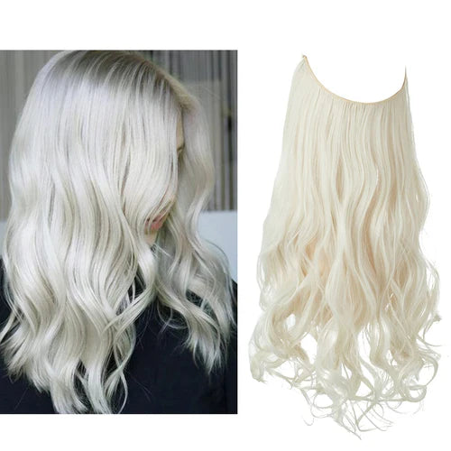 Extensions de cheveux blonds en platine