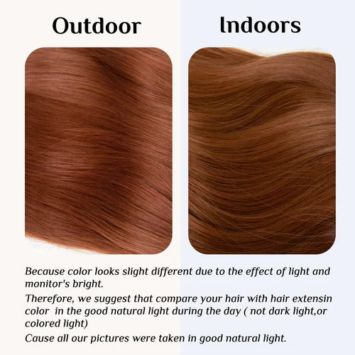 Extensions de cheveux roux en cuivre