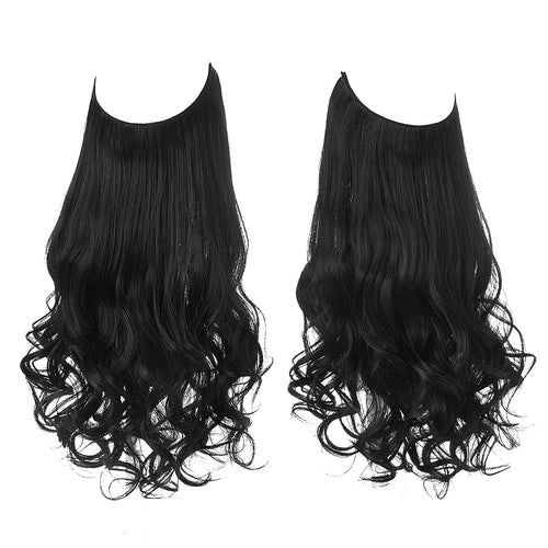 Extensions de cheveux noirs de jais