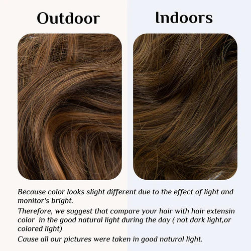 Extensions de cheveux brun foncé/doré
