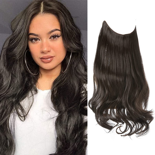 Extensions de cheveux brun noir