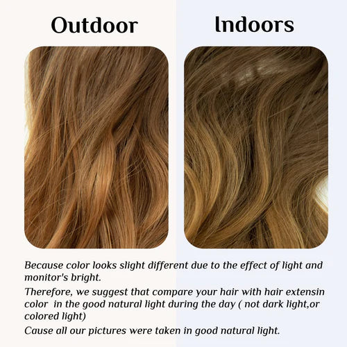 Estensioni dei capelli dal castano al dorato