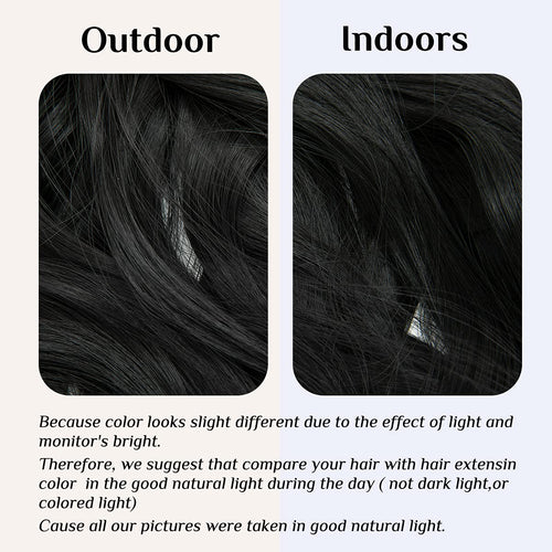 Extensions de cheveux noirs de jais