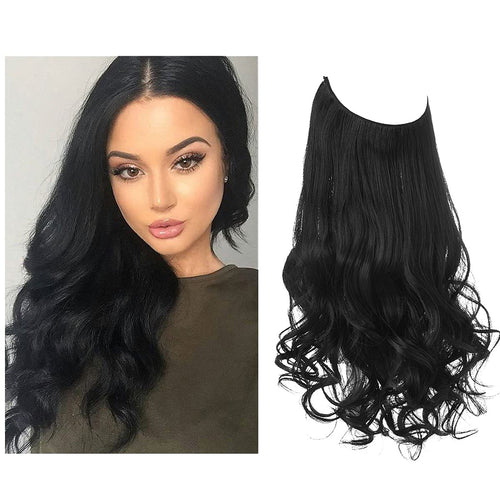 Extensions de cheveux noirs de jais