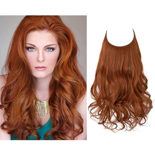 Extensions de cheveux roux en cuivre