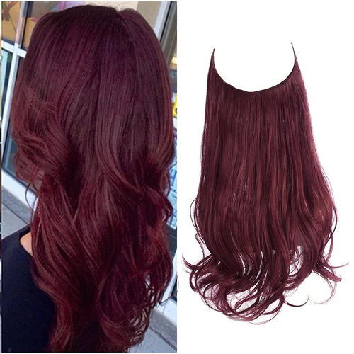 Extensions de cheveux roux du vin