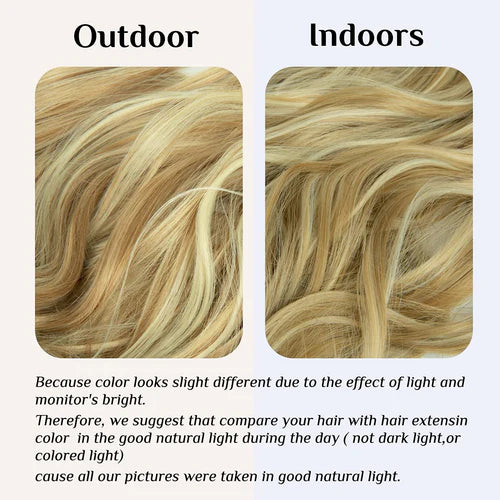 Extensions de cheveux blonds blonds/plages foncées
