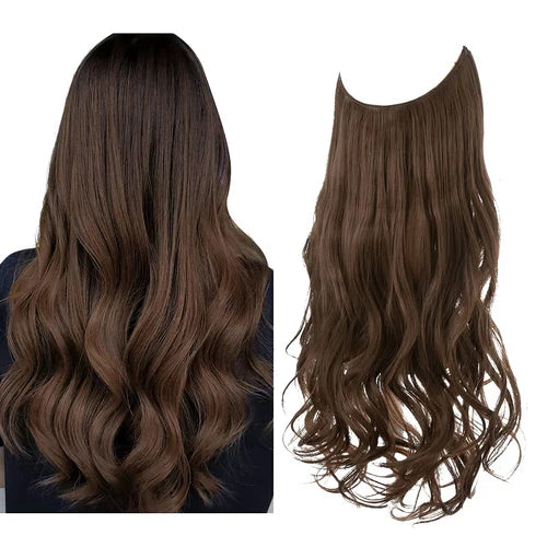 Estensioni di capelli castani medi