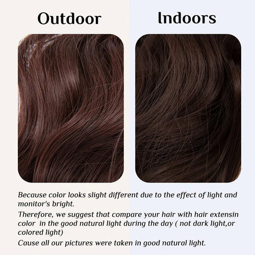 Extensions de cheveux noirs auburn