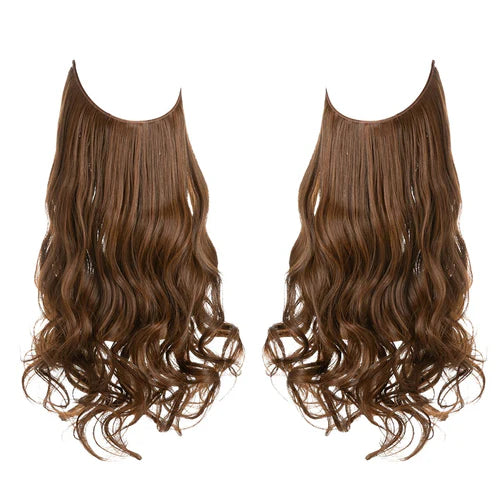 Extensions de cheveux brun clair