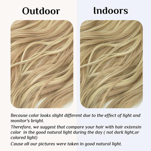 Extensions de cheveux blonds sales