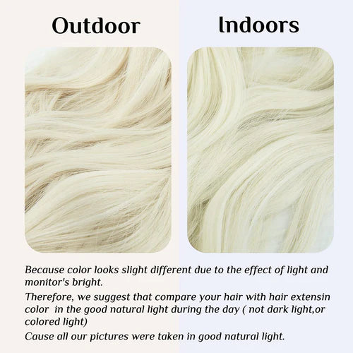 Extensions de cheveux blonds en platine