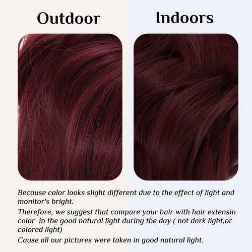 Extensions de cheveux roux du vin
