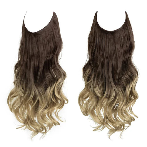 Extensions de cheveux blonds brun foncé à cendre