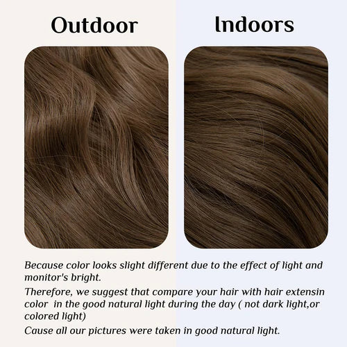 Estensioni di capelli castani medi