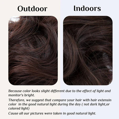 Extensions de cheveux bruns châtaigniers