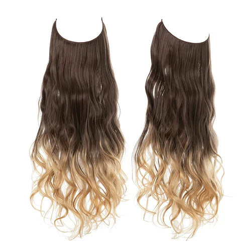 Extensions de cheveux blonds brun foncé à sableux