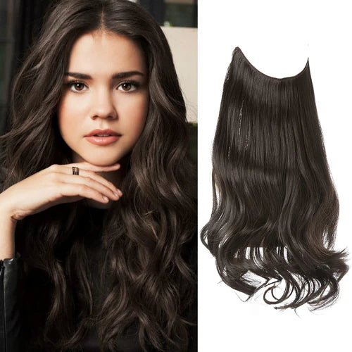 Estensioni dei capelli castani scuri