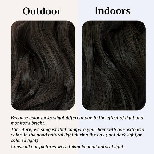 Extensions de cheveux brun noir