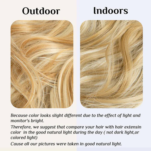 Extensions de cheveux blonds blonds/plages dorés