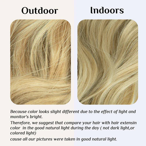 Extensions de cheveux blonds naturels