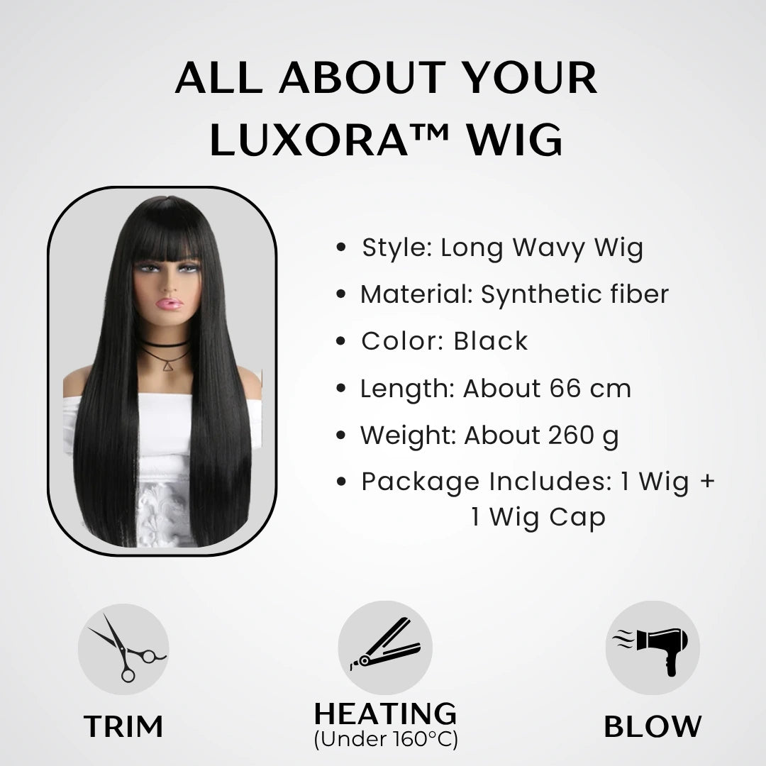 Luxora ™ Black Wavy Wig