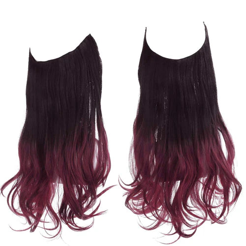 Estensioni dei capelli dorati da nero a vino