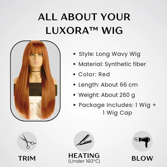 Peluca roja de cobre luxora ™