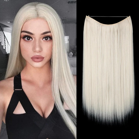 Extensions de cheveux blonds blonds platine