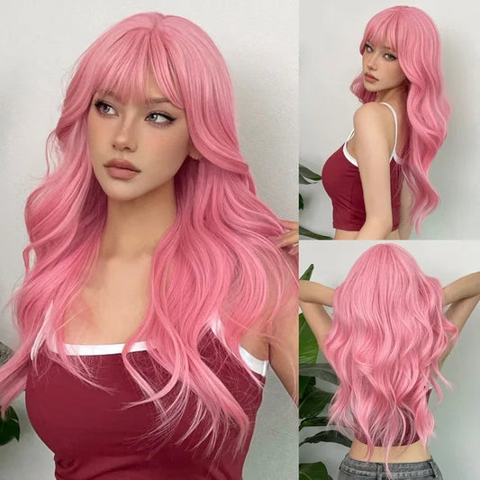 Luxora ™ Pink Wavy Wig