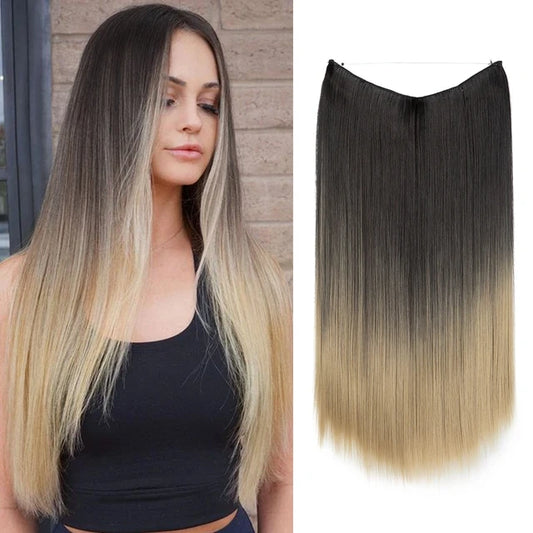 Extensions de cheveux blonds blonds fumés
