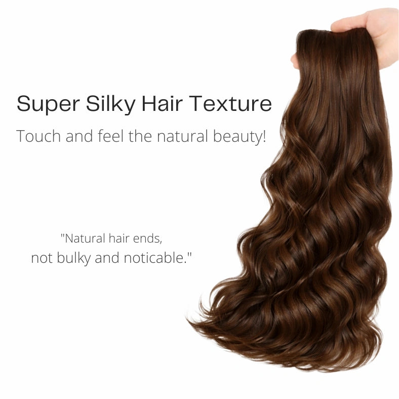 Extensiones de cabello castaño ceniza medio/rubio ceniza