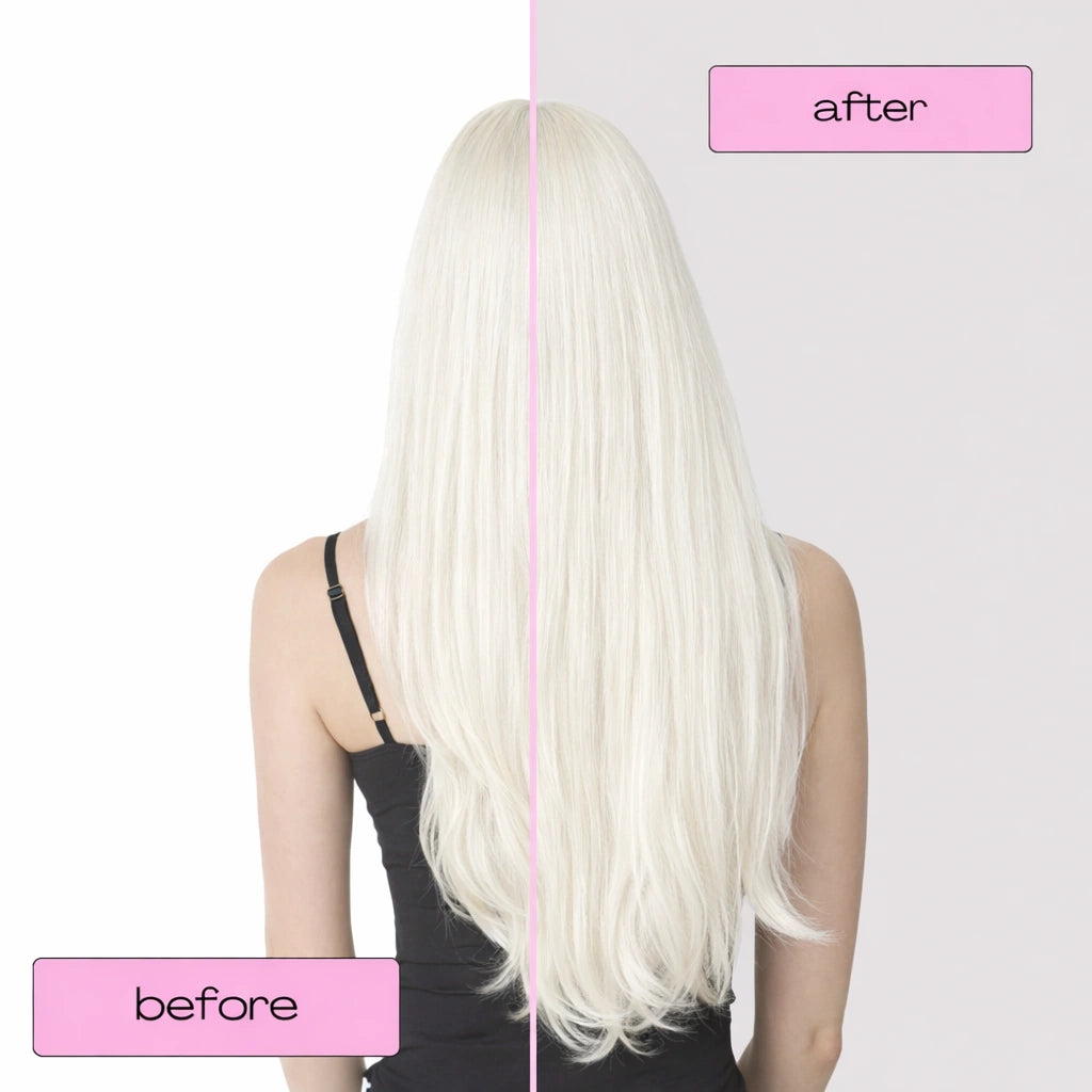 Platinum Blonde Straight Hair Extensions