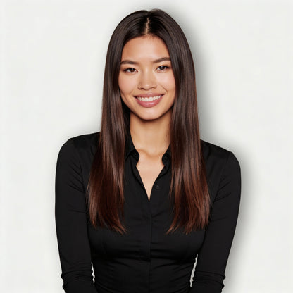 Cool Brown Straight Hair Extensions