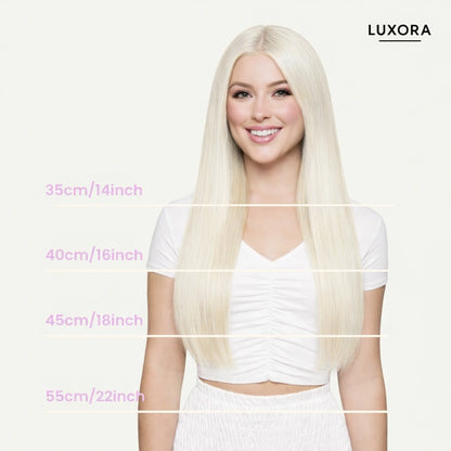 Platinum Blonde Straight Hair Extensions