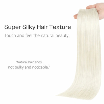 Platinum Blonde Straight Hair Extensions